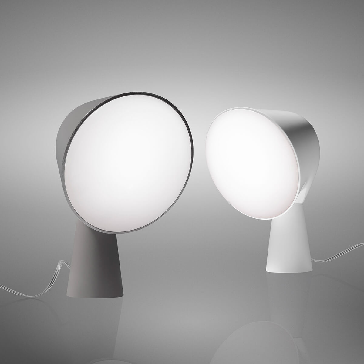 Foscarini Binic Tavolo, antracite (anthrazit) und bianco (weiß