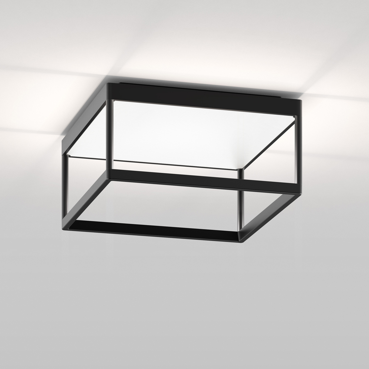 Serien.lighting Reflex² Ceiling M 150 LED Deckenleuchte, schwarz, Reflektor: Struktur weiß (©serien.lighting) Reflex² Ceiling M 150 Tunable White LED Deckenleuchte, schwarz