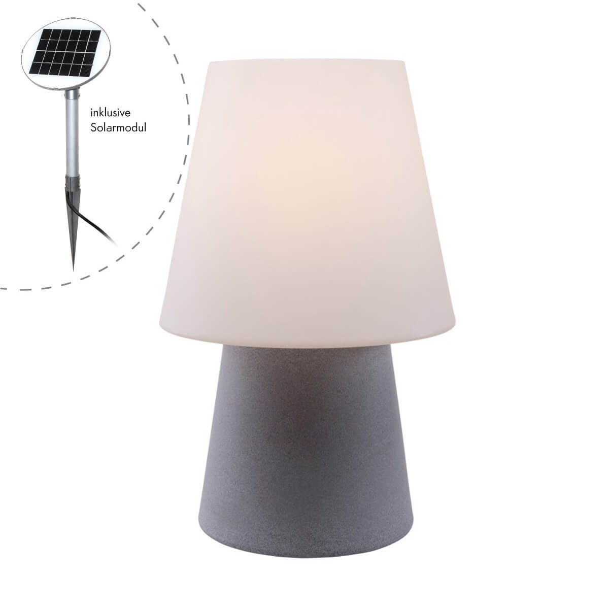 8 seasons design No. 1 LED Solar-Tischleuchte, stone (steinfarben)