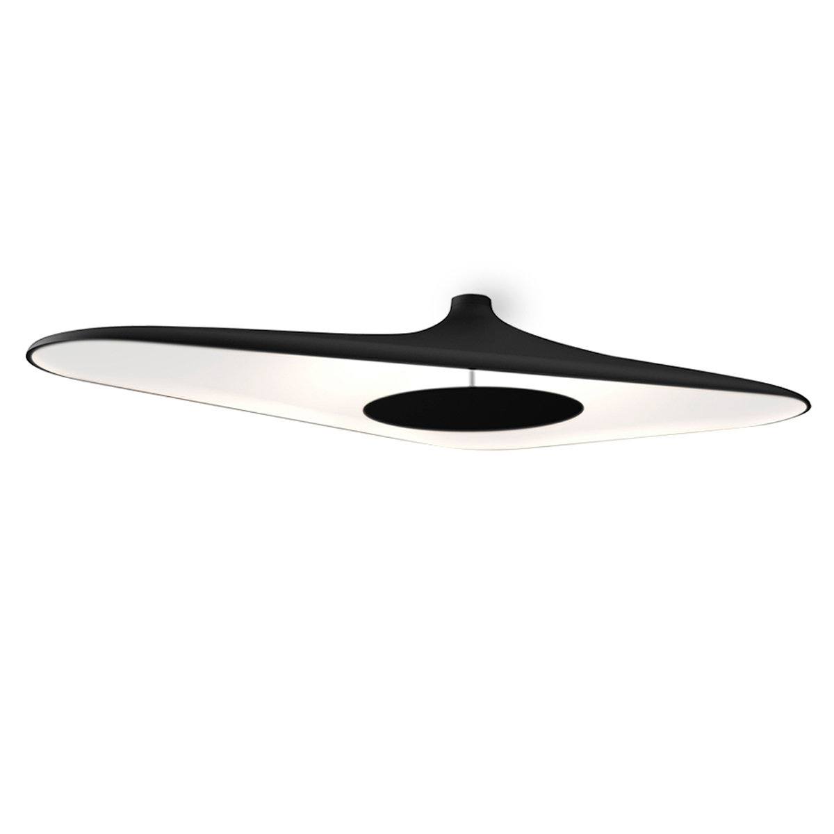 Luceplan Soleil Noir Soffitto, schwarz/weiß
