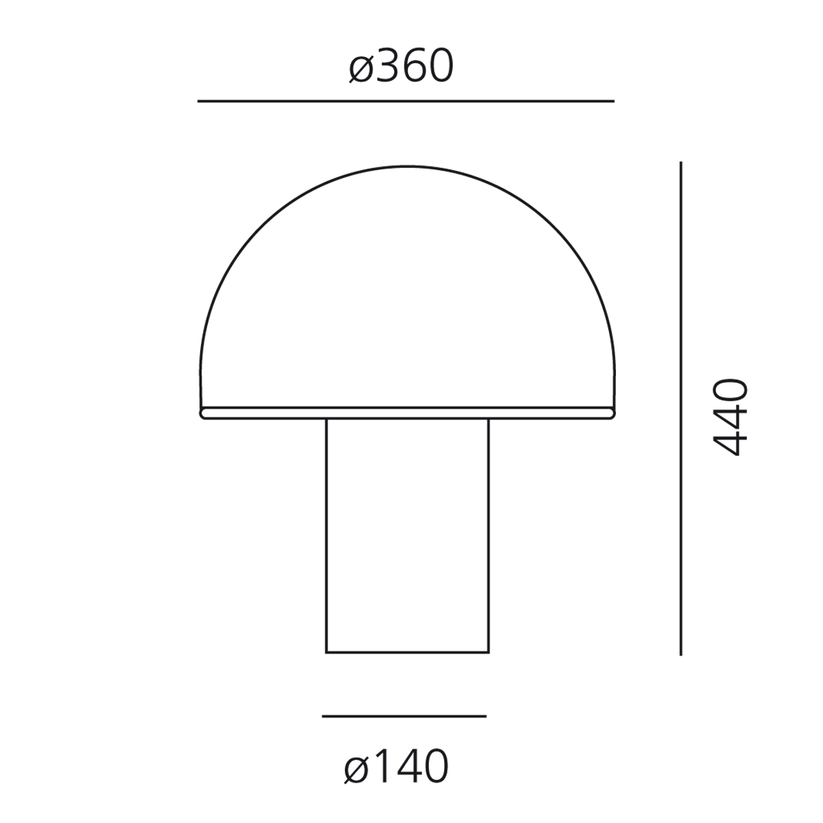 Artemide Onfale Tavolo, grande, Maßzeichnung