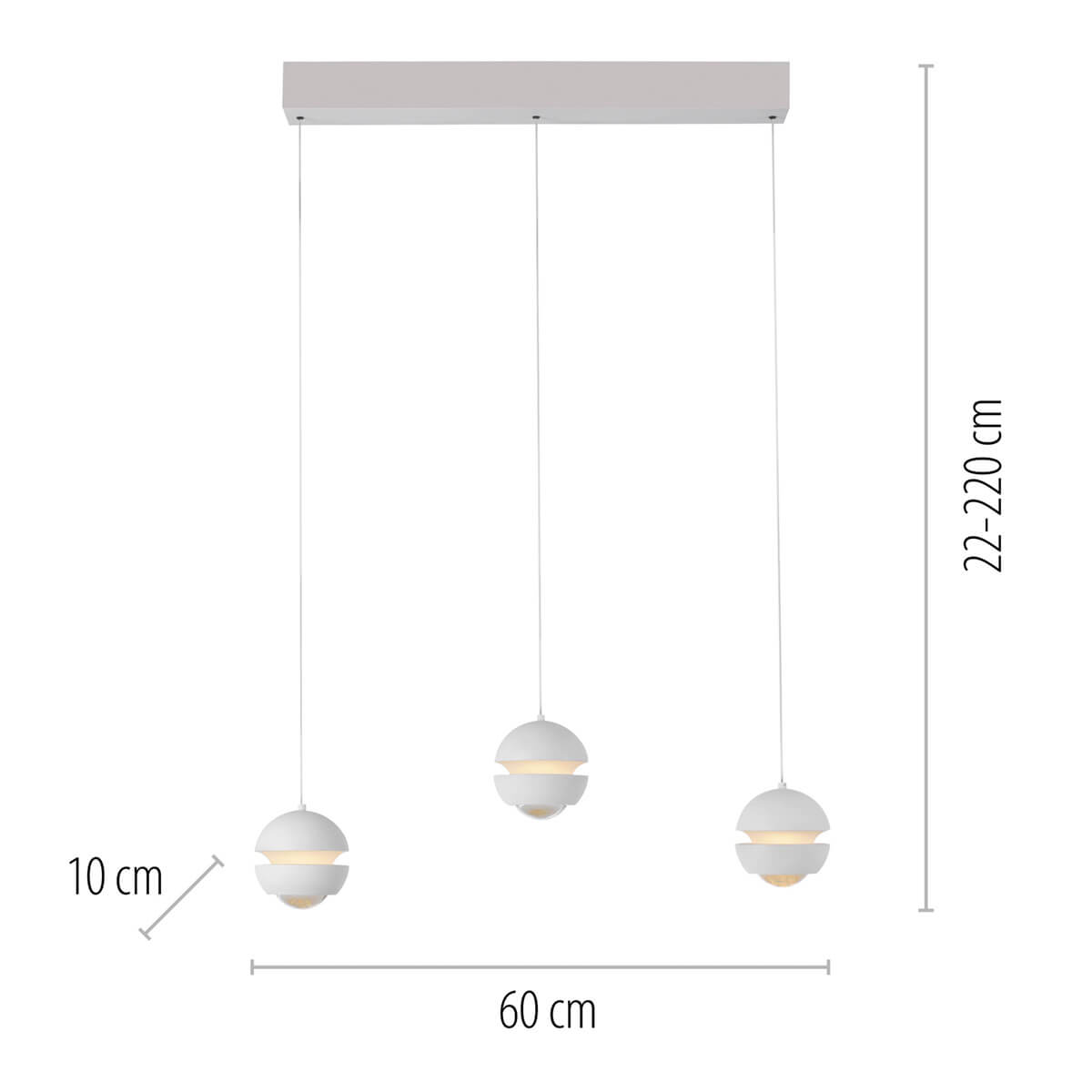 Lini LED Pendelleuchte, 3-flg.
