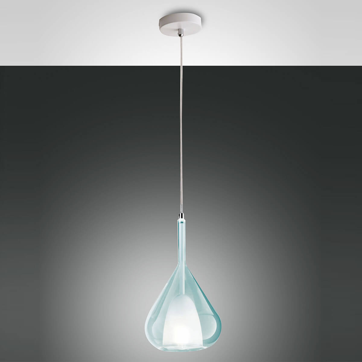 Fabas Luce Lila Pendelleuchte azurblau