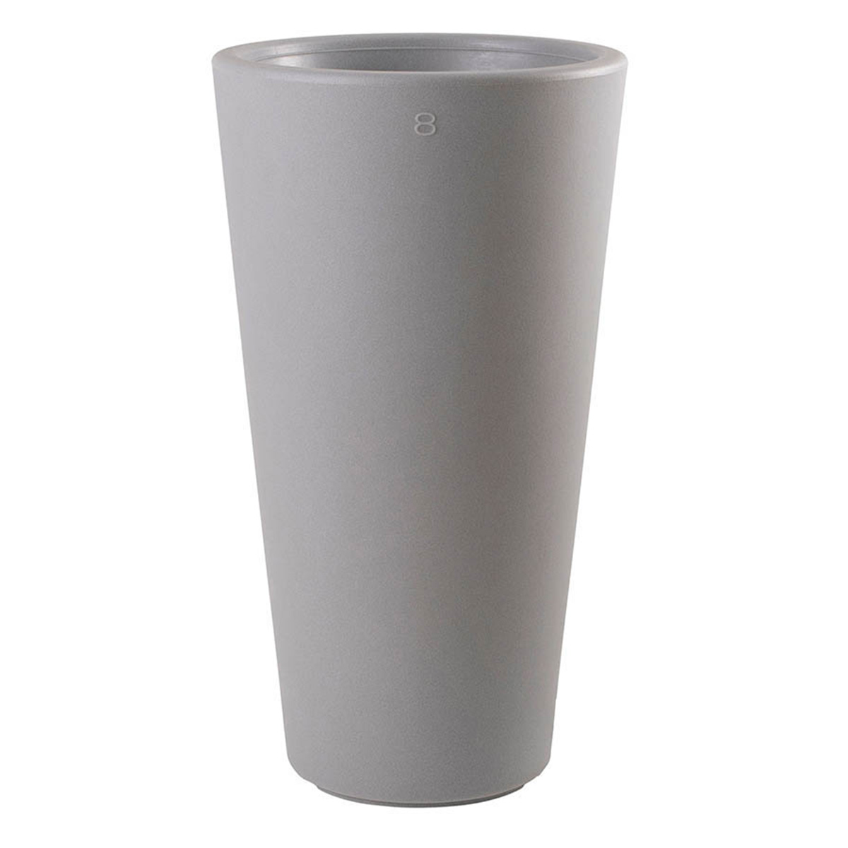 8 seasons design Shining Classic Pot L Pflanztopf / Dekoleuchte, grau, ausgeschaltet