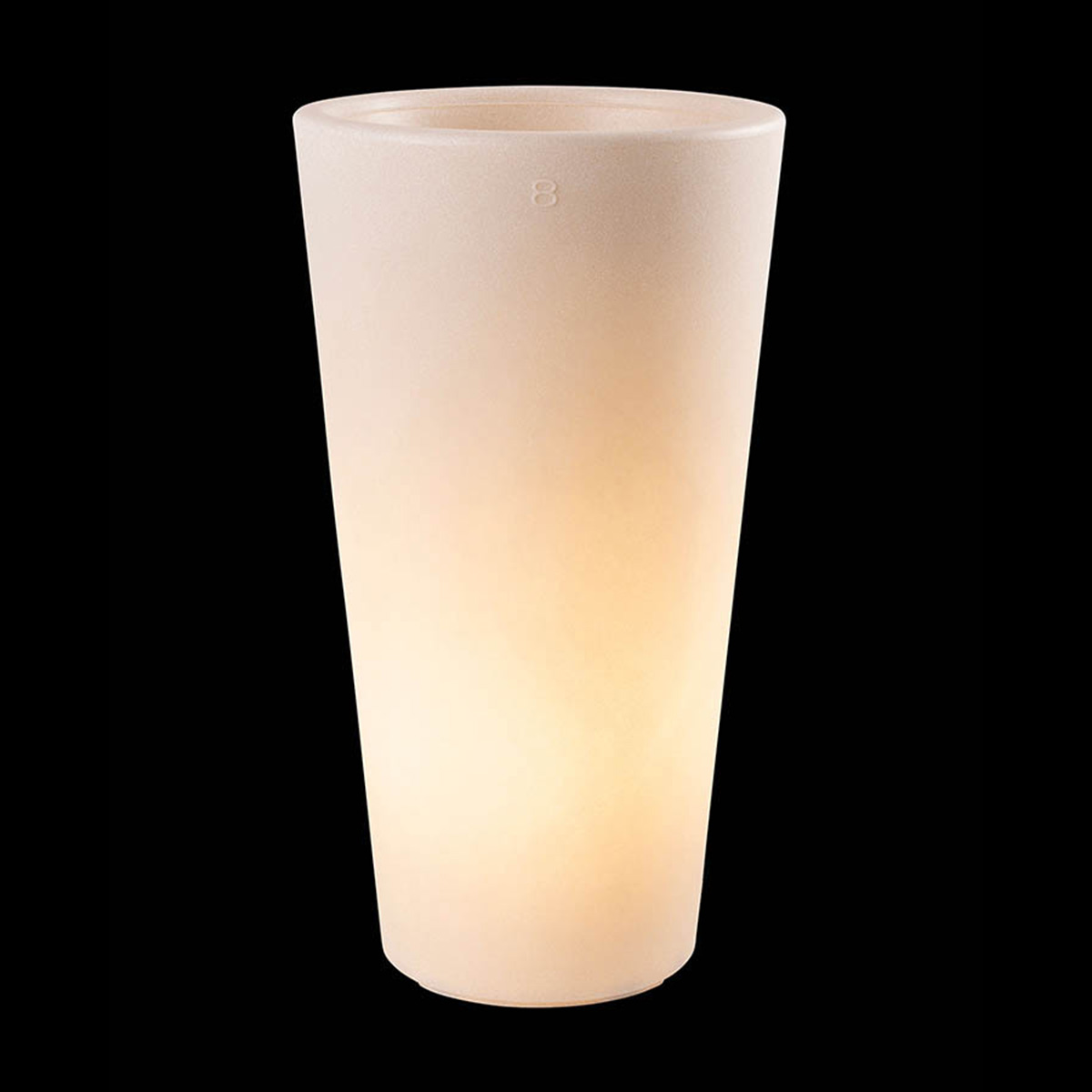 8 seasons design Shining Classic Pot L Pflanztopf / Dekoleuchte, sand
