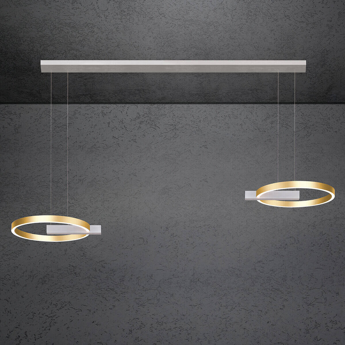 Alu geschliffen / Gold eloxal