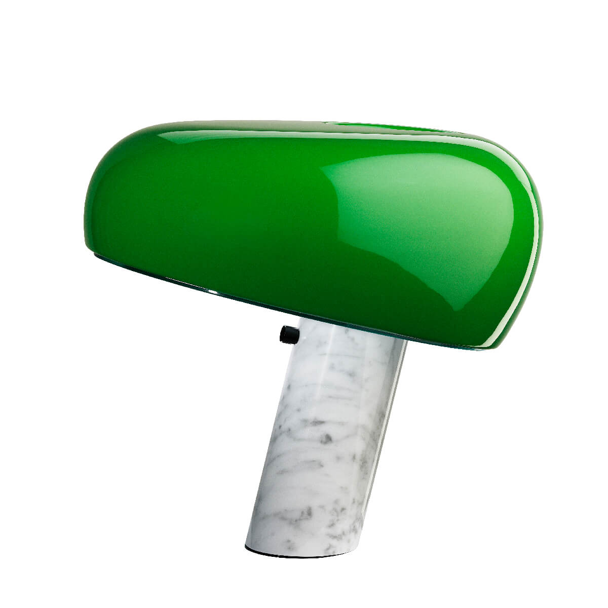 Flos Snoopy Tischleuchte grün, Fuß: Marmor