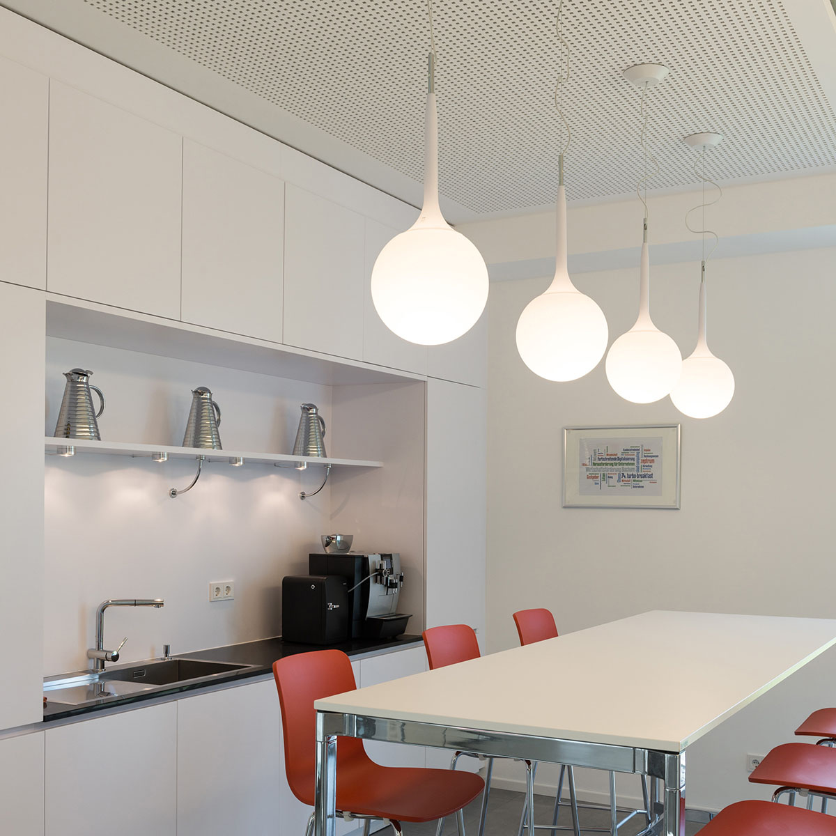 Artemide Design Castore Sospensione, Ø: 25 cm, weiß, Anwendungsbild