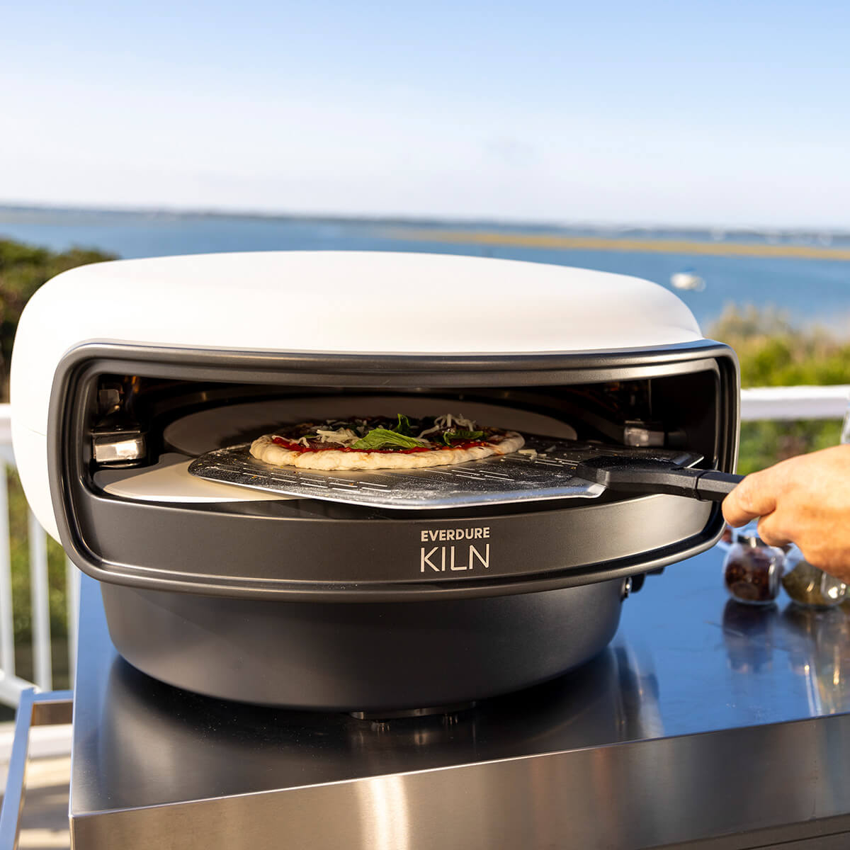 Everdure KILN Pizzaofen, 2 Brenner, rotierend, stone