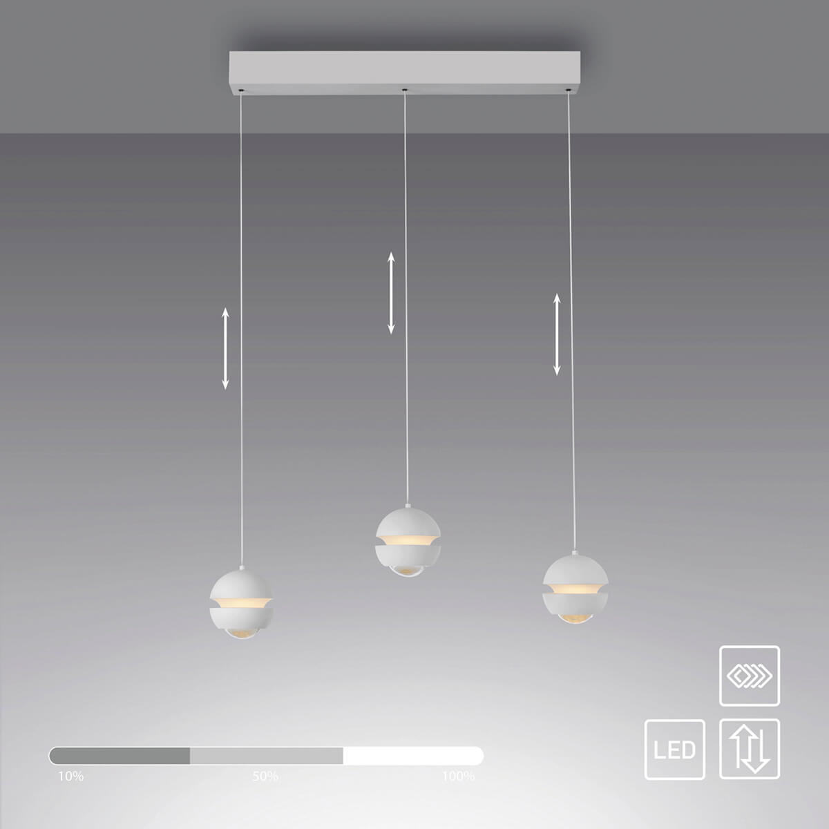 Lini LED Pendelleuchte, 3-flg.