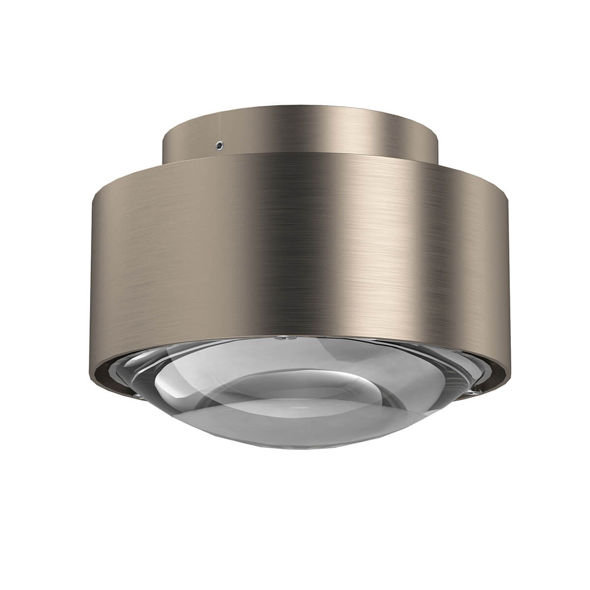 Top Light Puk Maxx Plus LED Deckenleuchte, Gehäuse, Nickel matt, mit Linse klar (nicht inbegriffen)