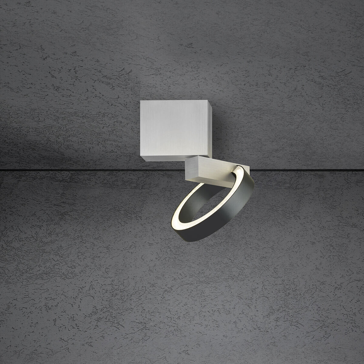 Alu geschliffen / anthrazit eloxal