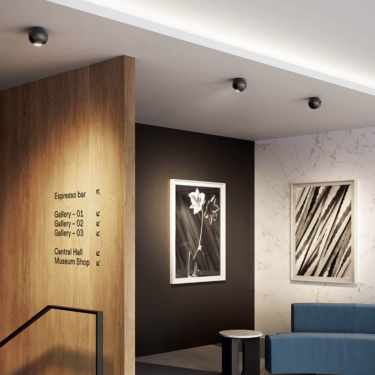 Lodes Spider LED Deckenleuchte, schwarz matt