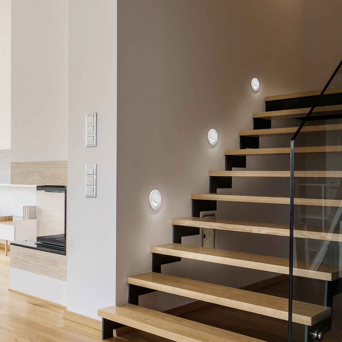 Helestra Onto LED Einbauleuchte, Indirekte Lichtverteilung, weiß matt