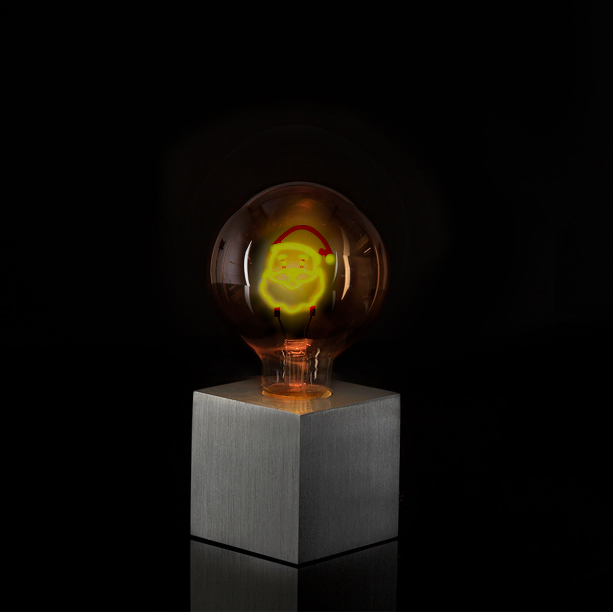 Sompex Cubic Tischleuchte mit Motiv Leuchtmittel, Santa (©Leuchtenland.com)