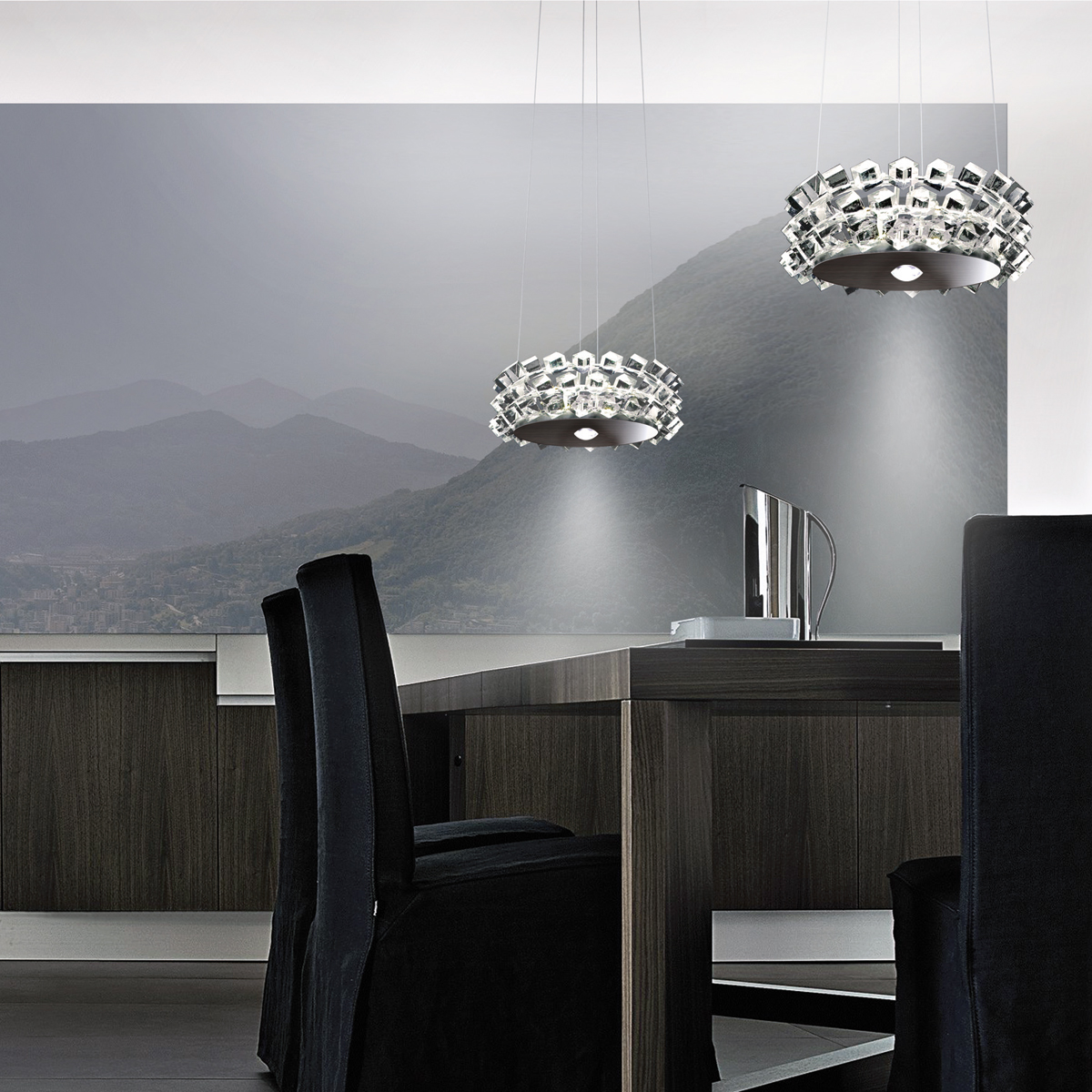 Cini & Nils Collier tre Sospensione, transparent