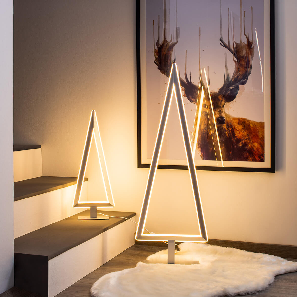 Villeroy & Boch Wien LED Stehleuchte und Wien LED Tischleuchte, Silber