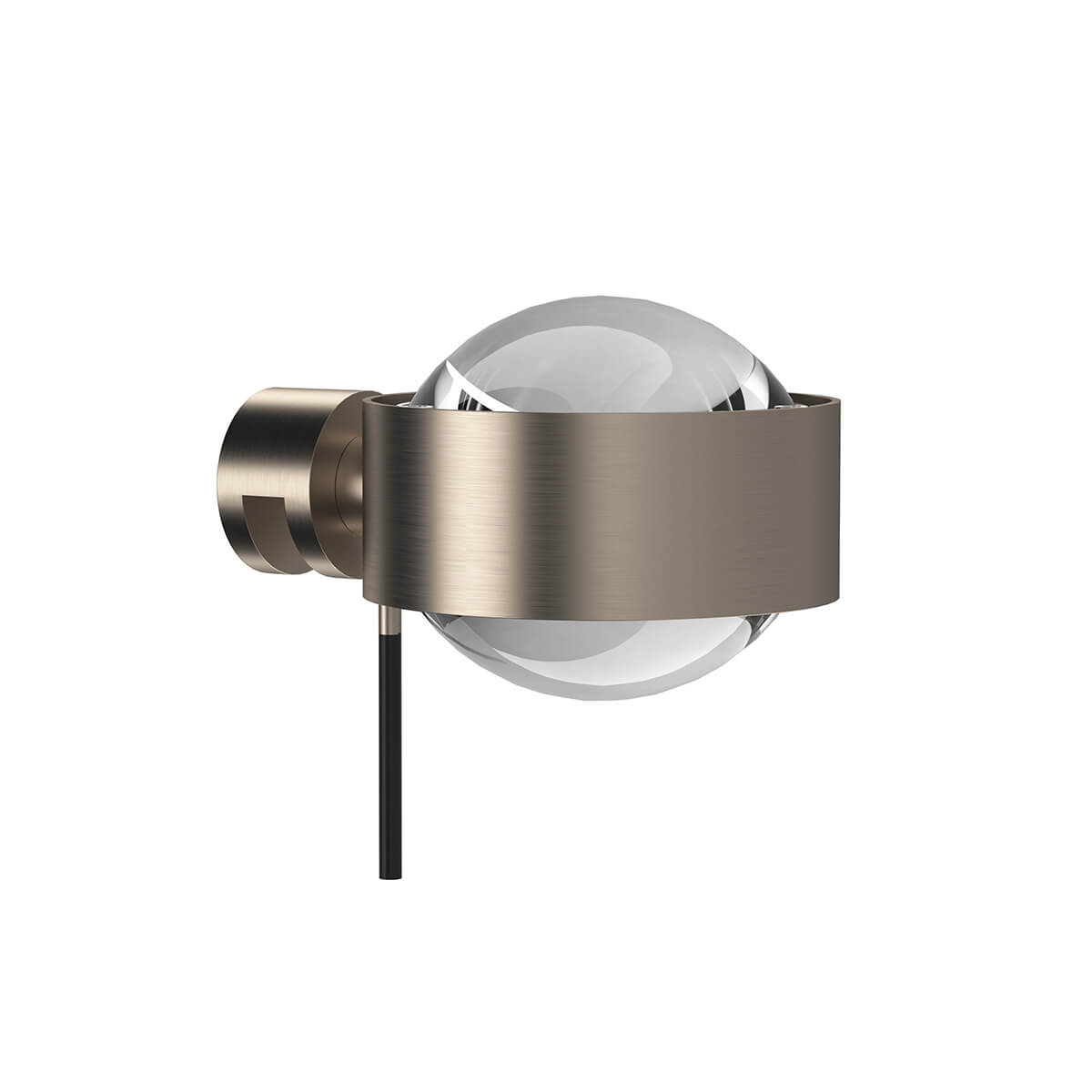 Top Light Puk Mini Fix + LED Klemmleuchte, Gehäuse, Nickel matt, mit Linse klar / Linse klar (nicht inbegriffen)