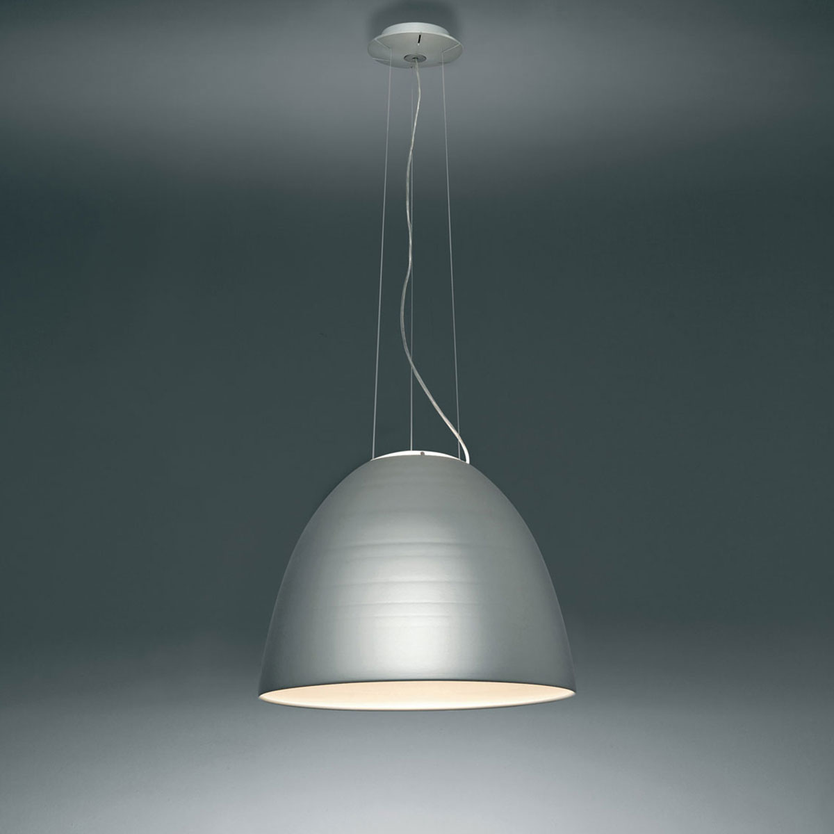Artemide Nur Sospensione, aluminiumgrau
