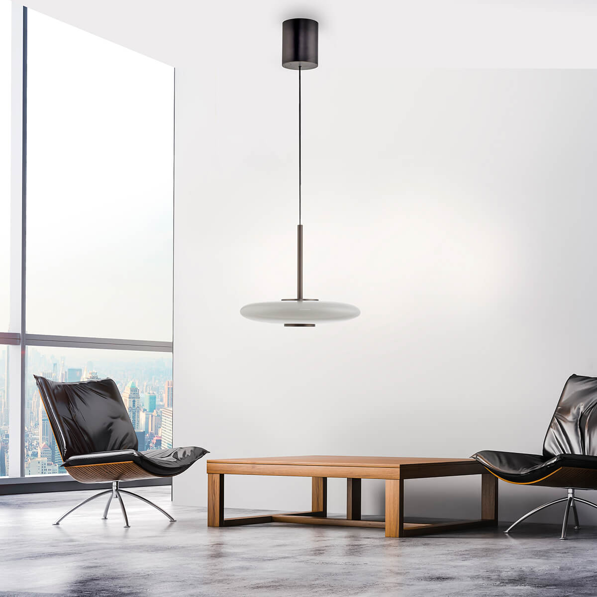 PURE E-Vitrum LED Pendelleuchte mit e-LIFT und CCT