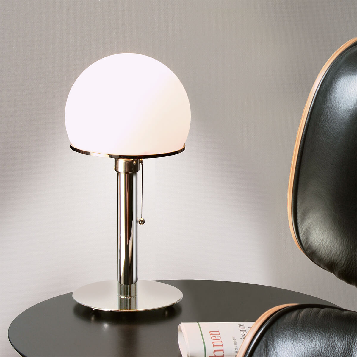 Tecnolumen Wagenfeld Tischleuchte WA 24, Metall vernickelt