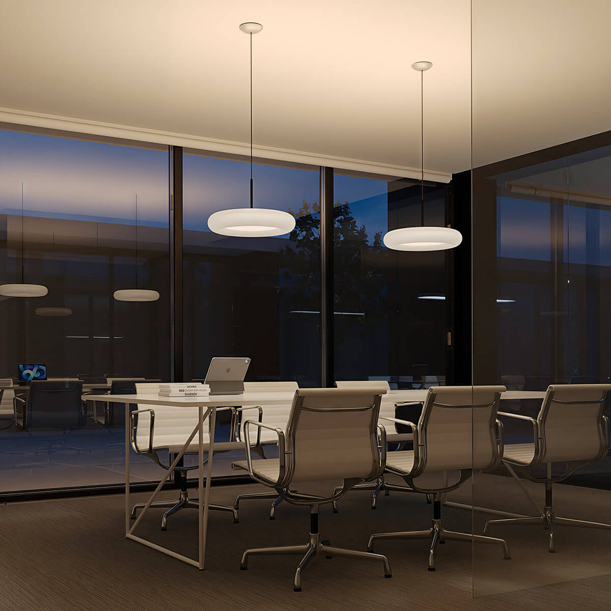 Belux Oto-34 LED Pendelleuchte, Wireless Dim, schwarz matt