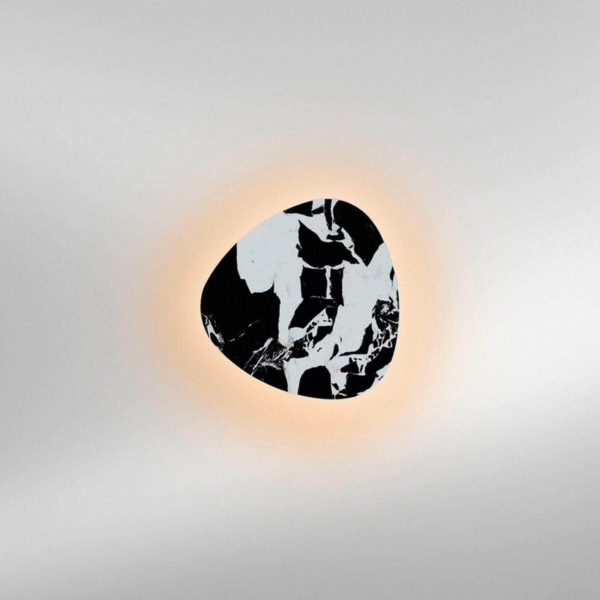 LupiaLicht Cameo LED Wandleuchte, Ø: 20 cm, schwarz marmoriert