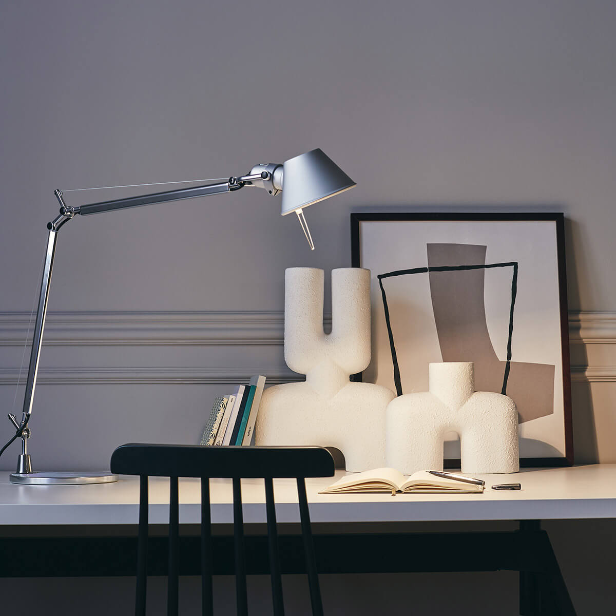 Artemide Tolomeo Tavolo LED Pure Integralis, Aluminium