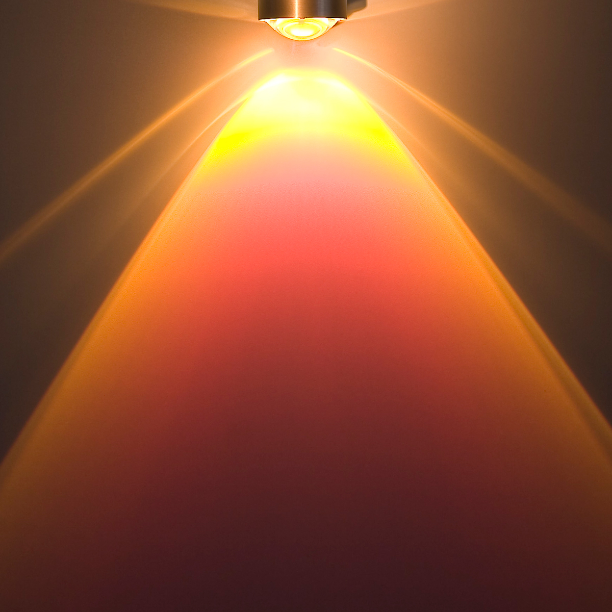 Top Light Puk Mini Wall Wandleuchte, mit Puk Mini Linse klar und Puk Mini Farbfilter, rot klar