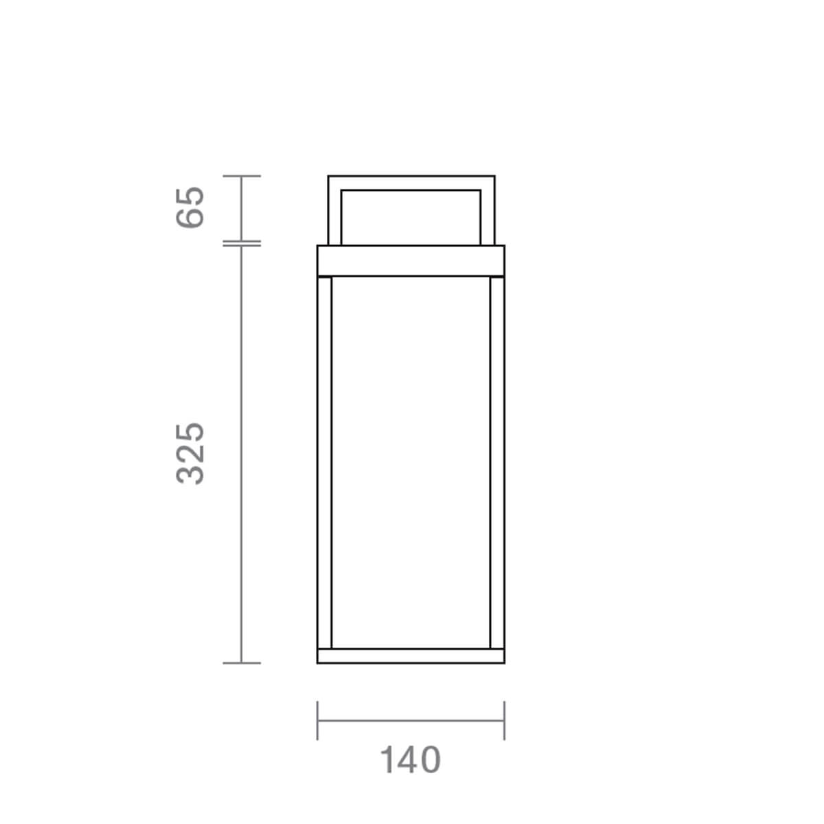 Sigor Numove LED Akku-Solarleuchte, Höhe: 32,5 cm, Maßzeichnung