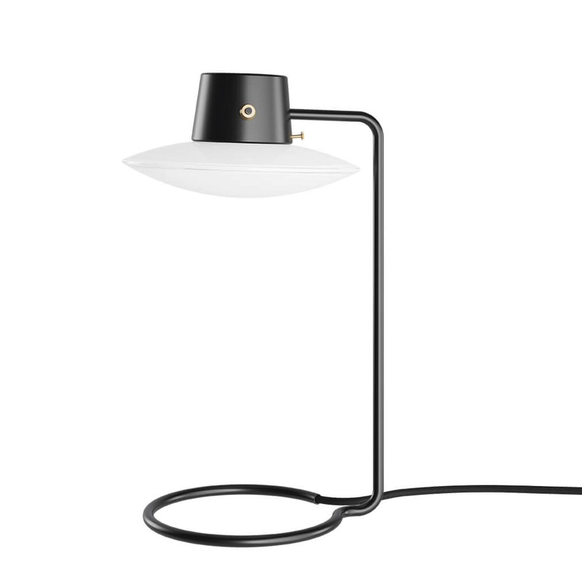 Louis Poulsen AJ Oxford Tischleuchte, Opalglas (ausgeschaltet)