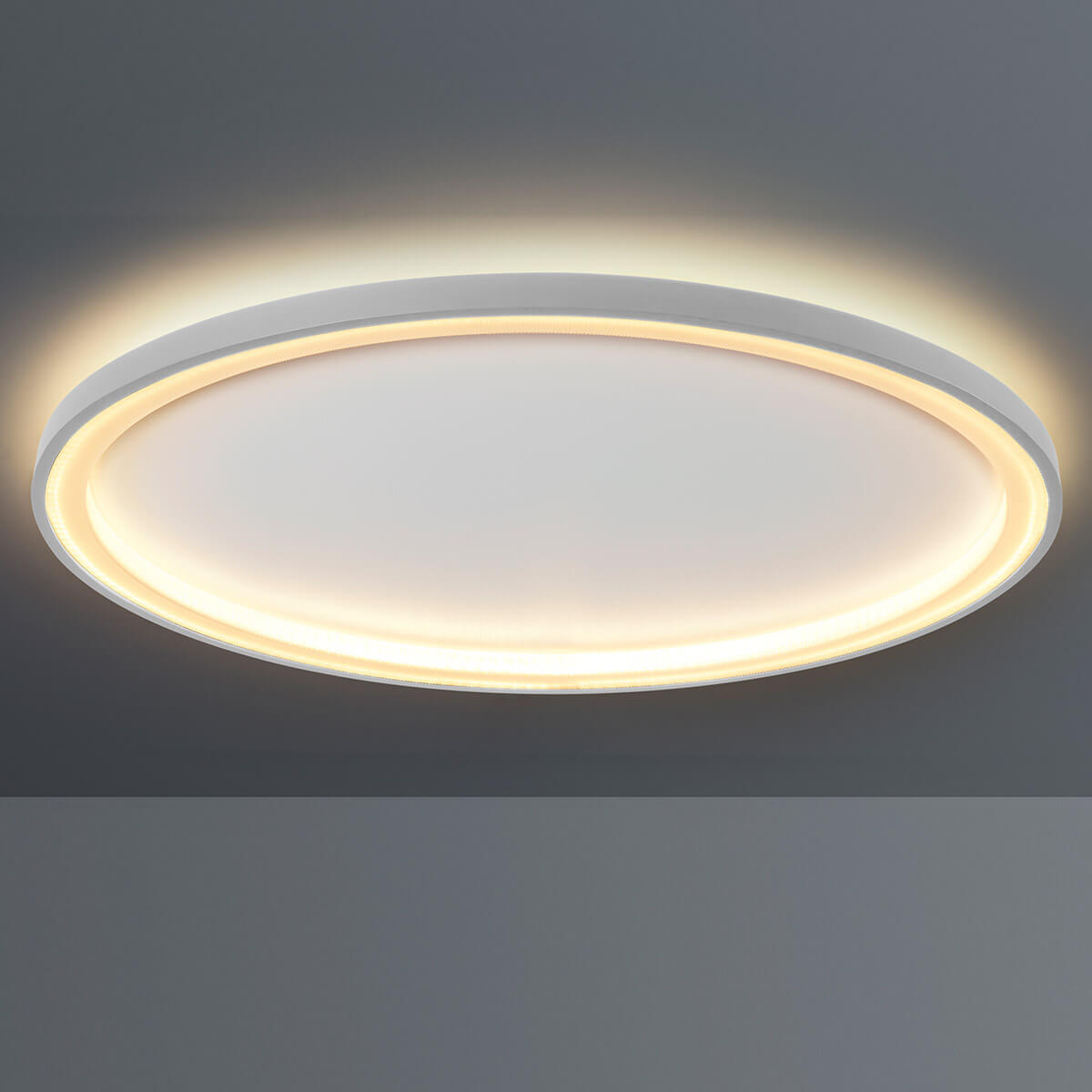 Escale Loud LED Wand- / Deckenleuchte, Ø: 65 cm, mit Casambi-Modul, Aluminium matt