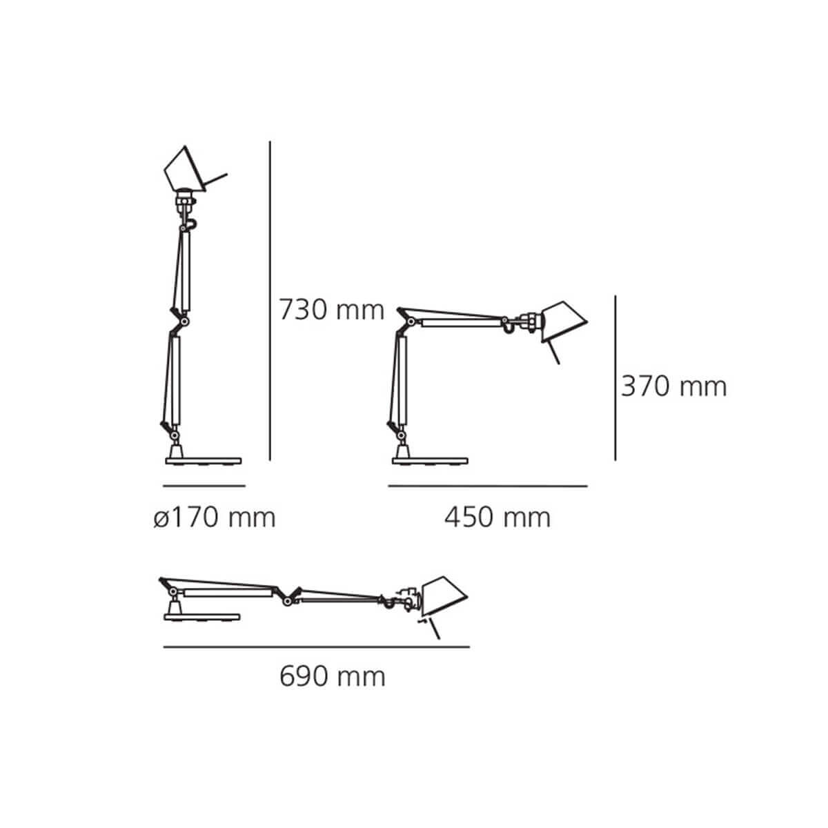 Tolomeo Micro Tavolo Ruby Red Collection
