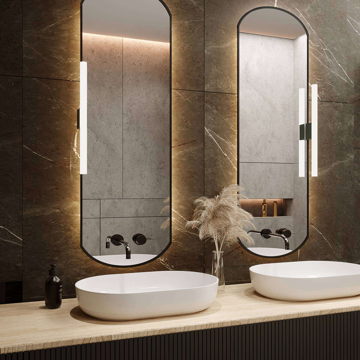 Top Light Lichtstange Klemmi LED Spiegelleuchte, anthrazit matt