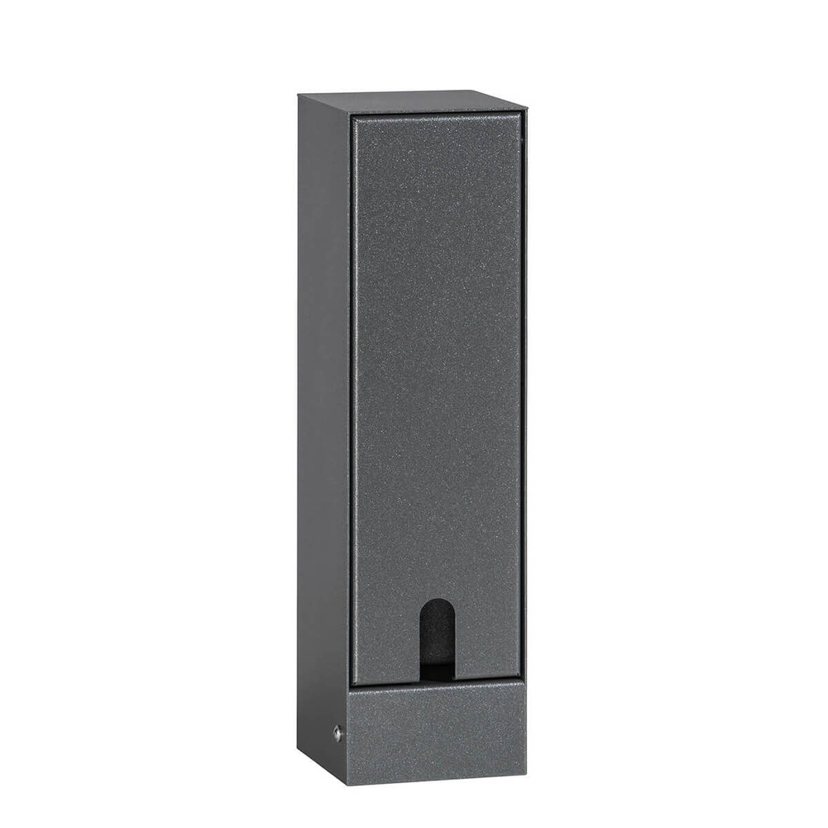 LCD Leuchten 022 Steckdosensäule mit Klappe, 2 Steckdosen, graphit 022 Steckdosensäule mit Klappe