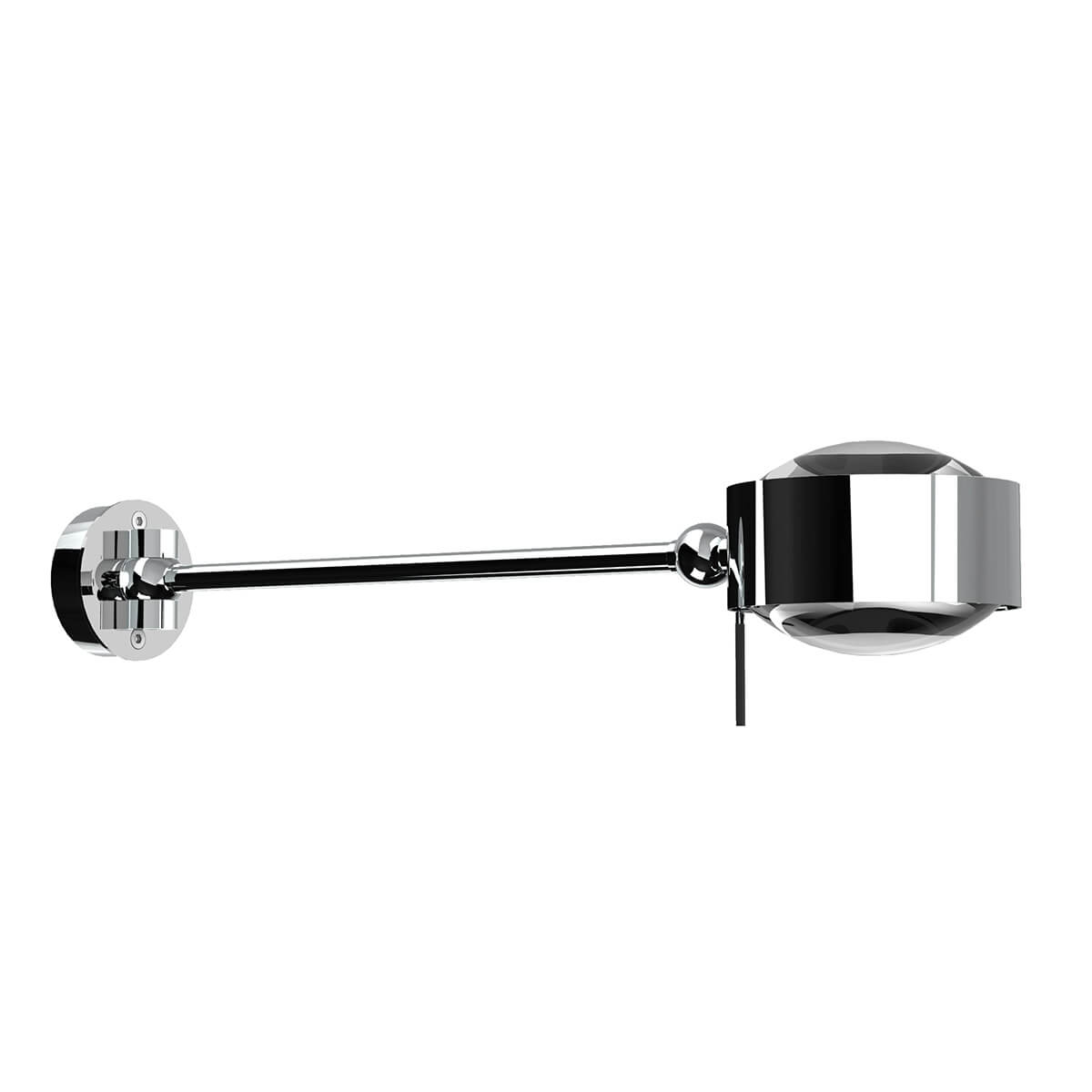 Top Light Puk Maxx Hotel Wandleuchte, 30 cm, Gehäuse, Chrom, mit Linse klar / Linse klar (nicht inbegriffen)