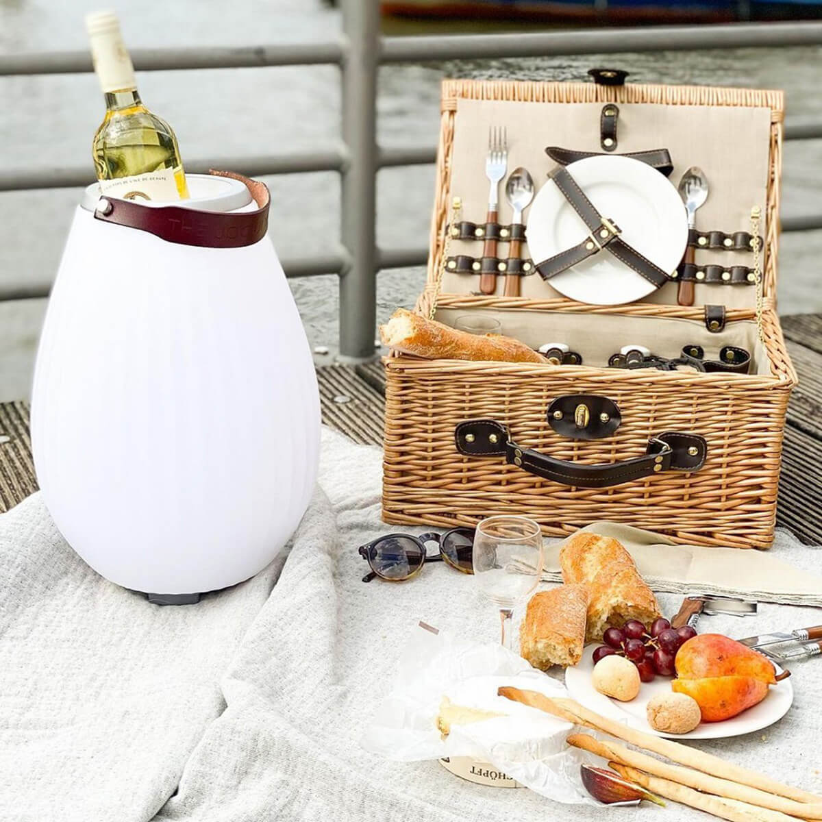 Joouls The Joouly LED Akkuleuchte, Bluetooth Lautsprecher & Weinkühler, small, Höhe: 37 cm