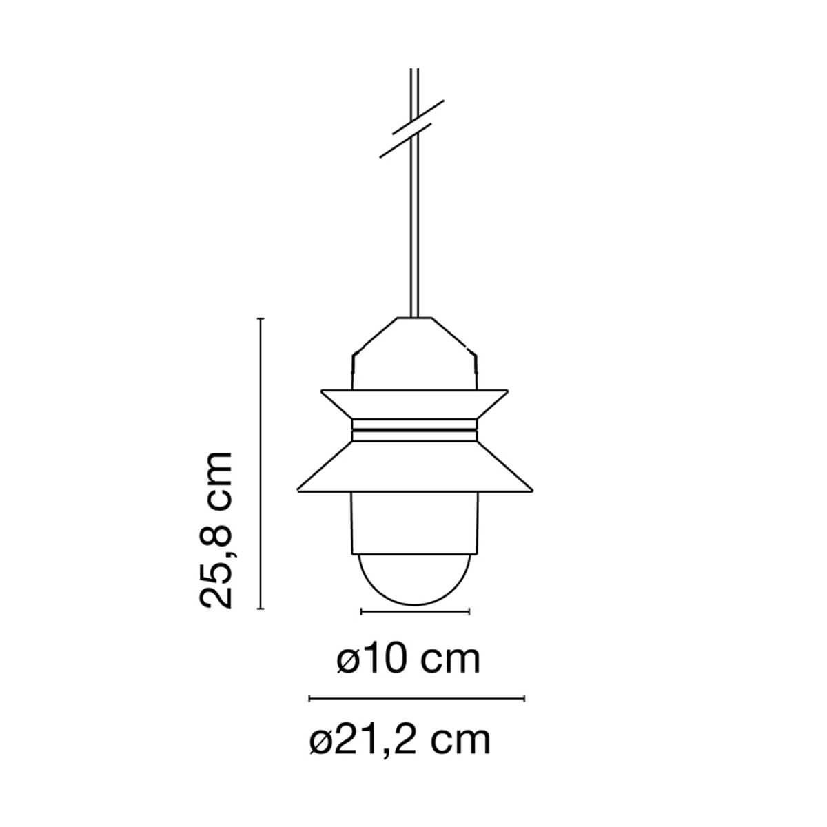 Marset Santorini IP20 Pendelleuchte, Maßzeichnung