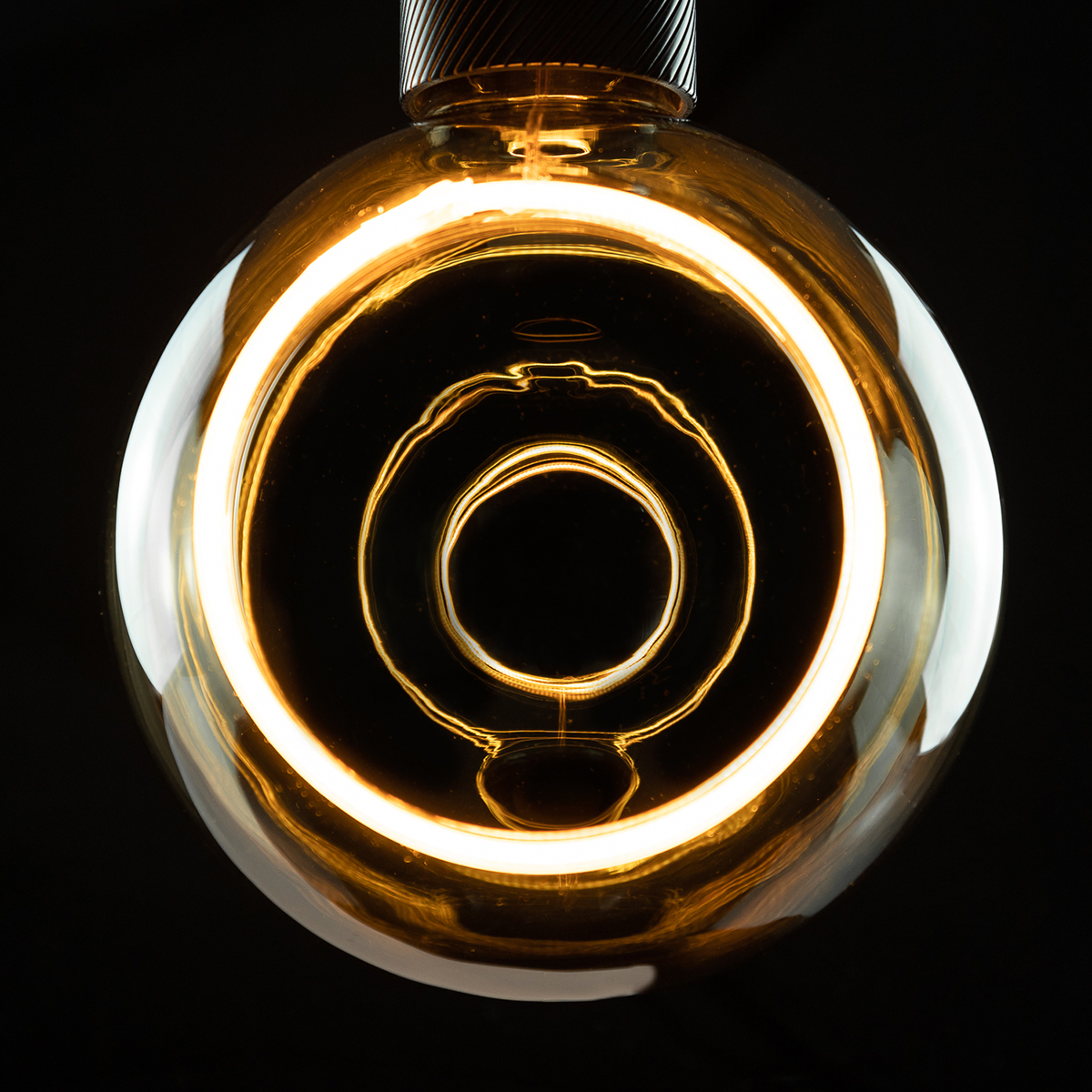 Segula LED Floating Globe 150 90° smokey grau E27, 6 W, 1900 K, dimmbar, Ø: 15 cm