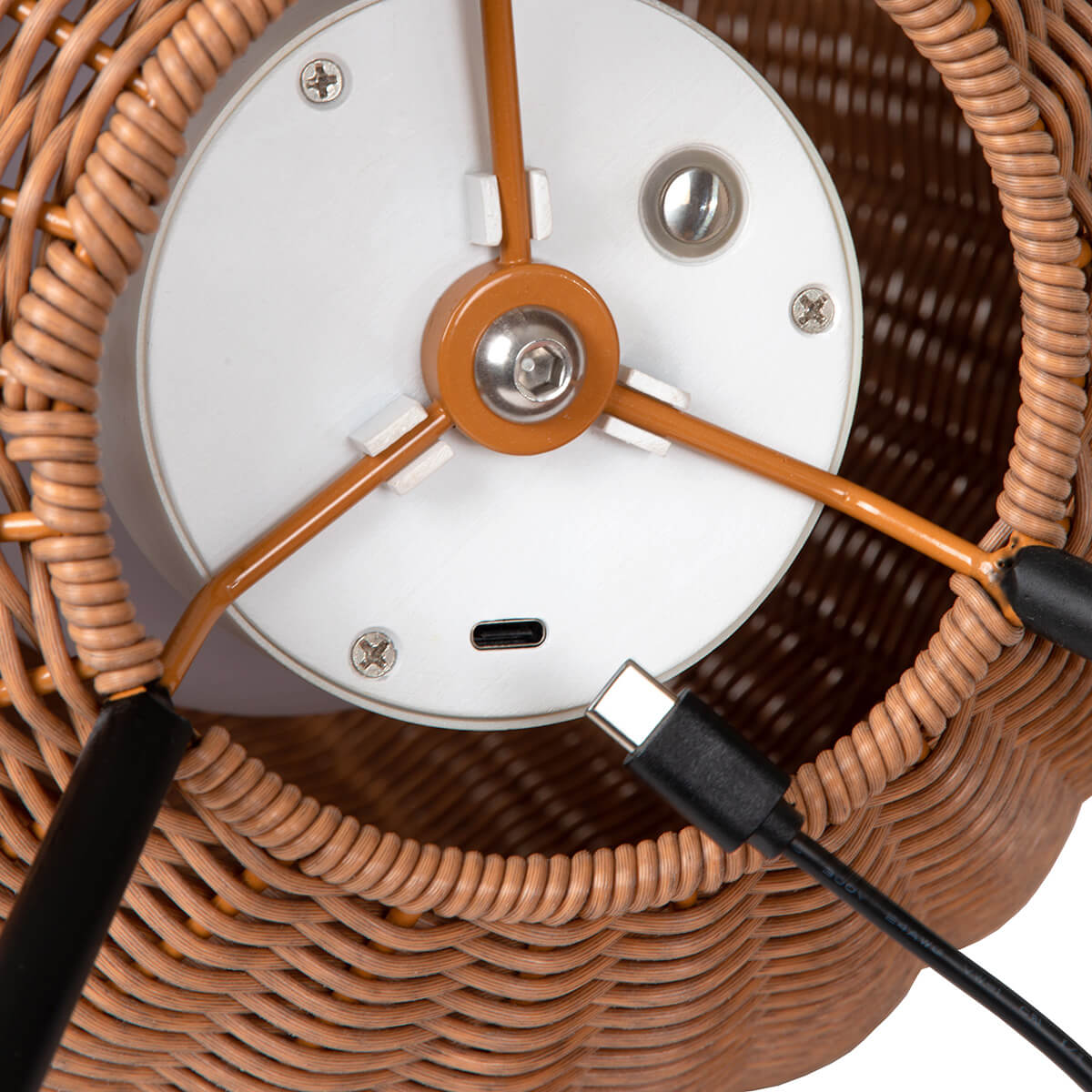 Lucide Colin LED Akkuleuchte, Höhe: 79 cm, natur (Ladekabel inbegriffen)