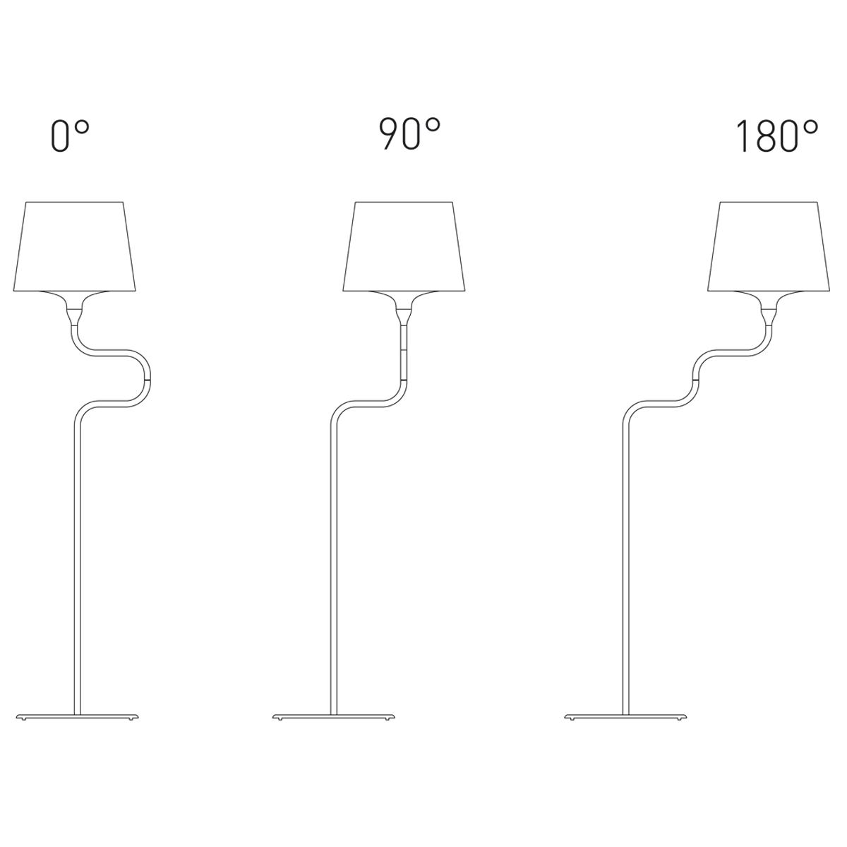 Slamp Liza Floor, verstellbarer Leuchtenfuß