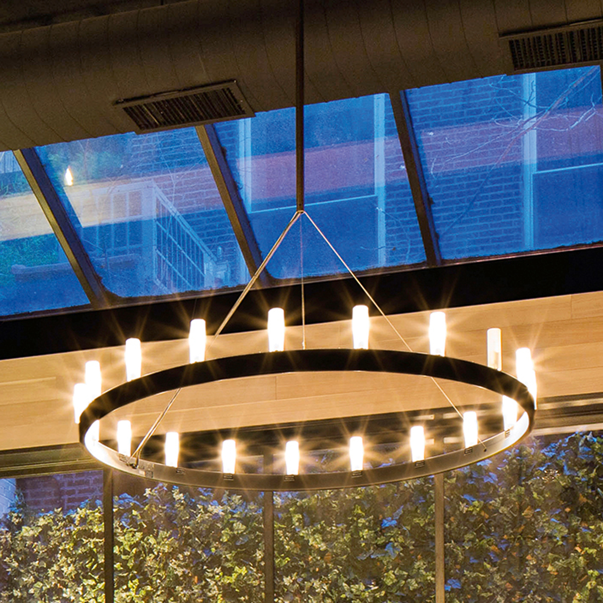 Fontana Arte Chandelier Pendelleuchte, 19-flg., schwarz