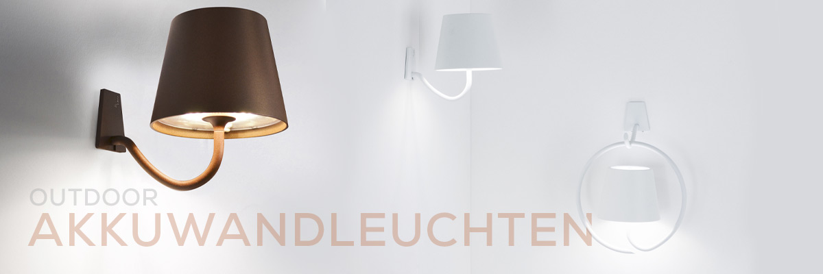 Kategoriebanner Akkuwandleuchten Outdoor Kategoriebanner Akkuwandleuchten Outdoor