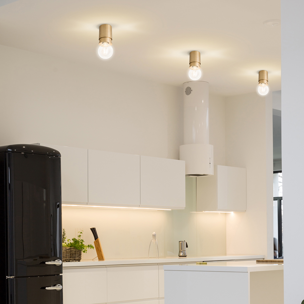 Twister Lighting Twister Pure Wand- / Deckenleuchte, messingfarben (Leuchtmittel nicht inbegriffen)