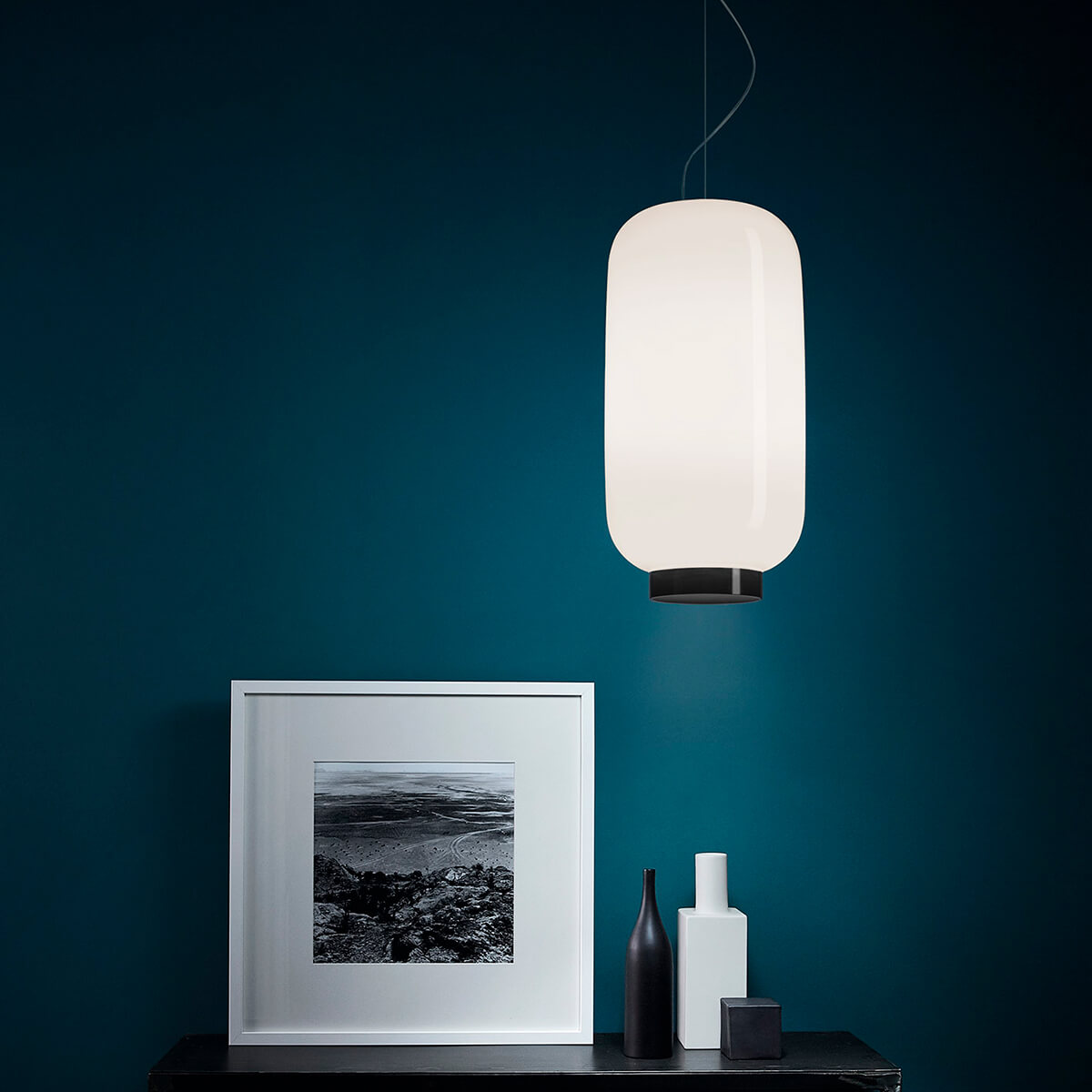 Foscarini Chouchin reverse LED Sospensione, 2, weiß/schwarz