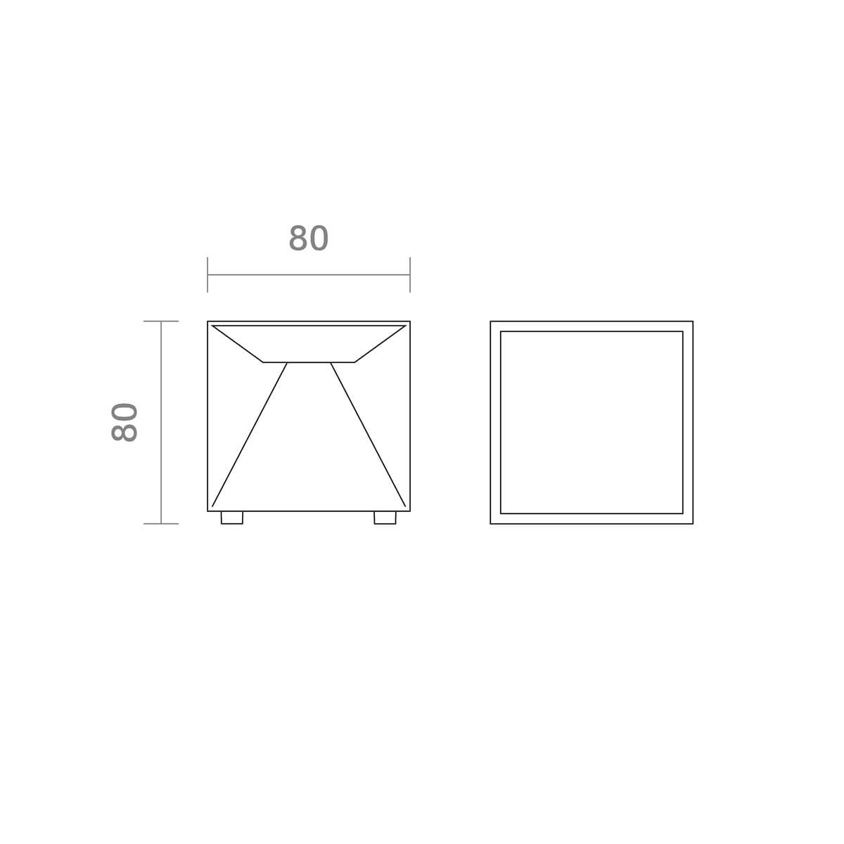 Sigor Nutalis mini LED Akkuleuchte / Akku-Wandleuchte, Maßzeichnung