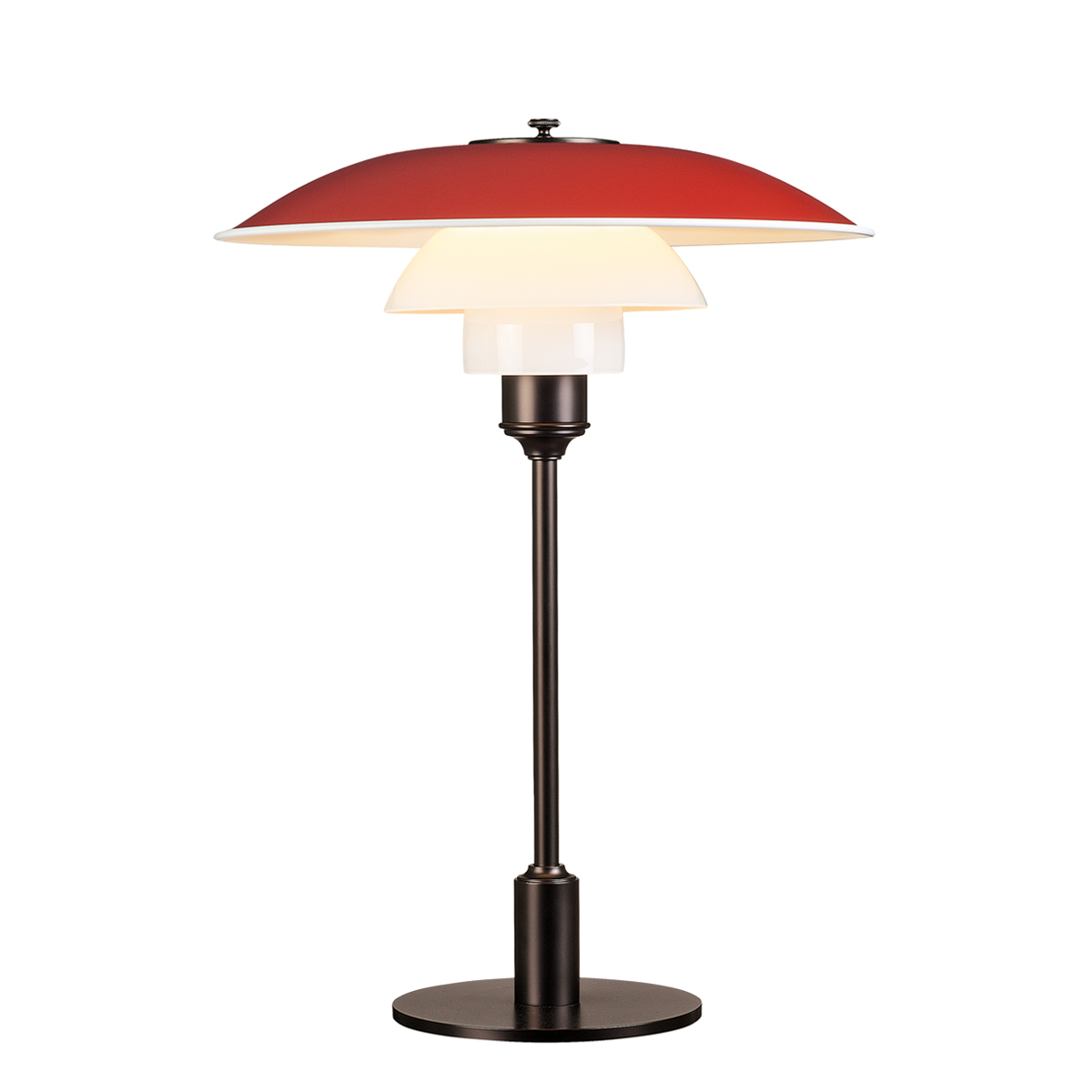 Louis Poulsen PH 3½-2½ Tischleuchte rot