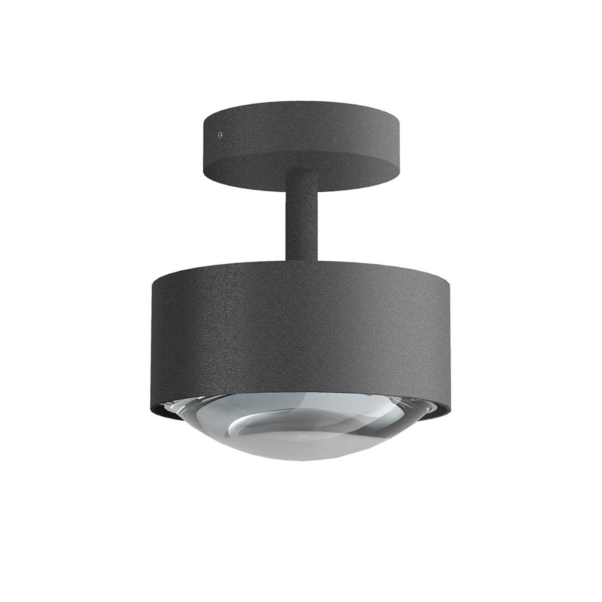 Top Light Puk Maxx Turn Outdoor Up & Down LED Deckenleuchte, Gehäuse, anthrazit matt feinstrukturiert, mit Linse klar (nicht inbegriffen)