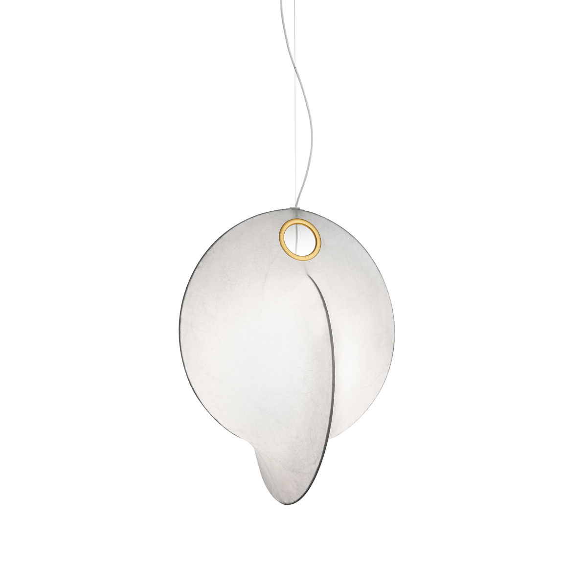 Flos Overlap S Pendelleuchte, S1, Ø: 65,5 cm, weiß