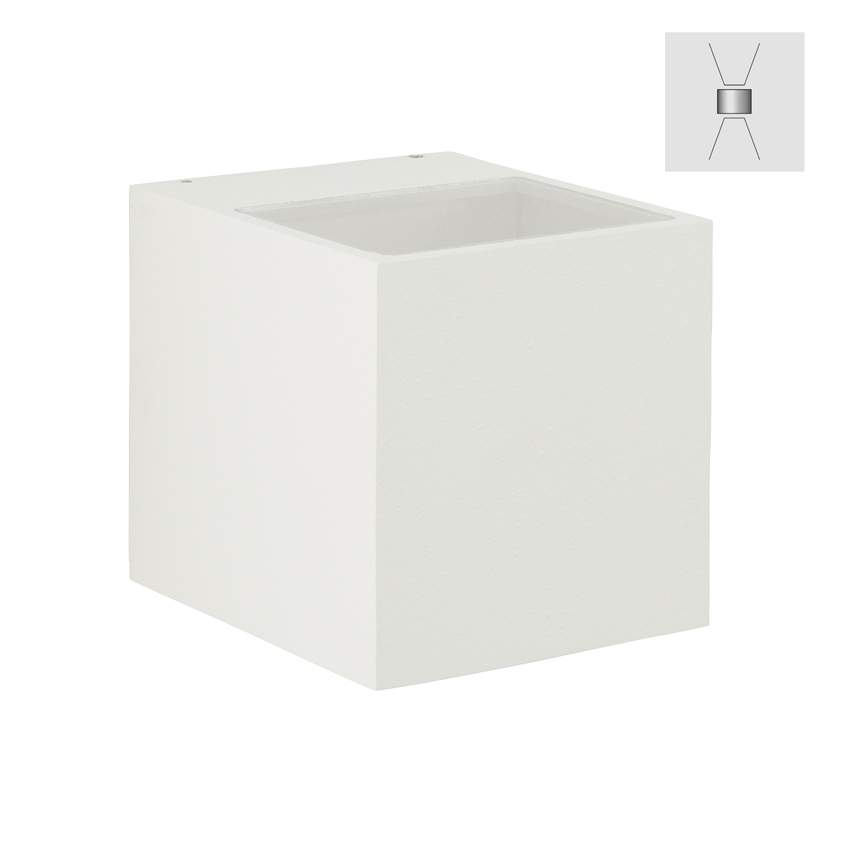 Albert Leuchten 2417 Wandstrahler, breit/breit, weiß